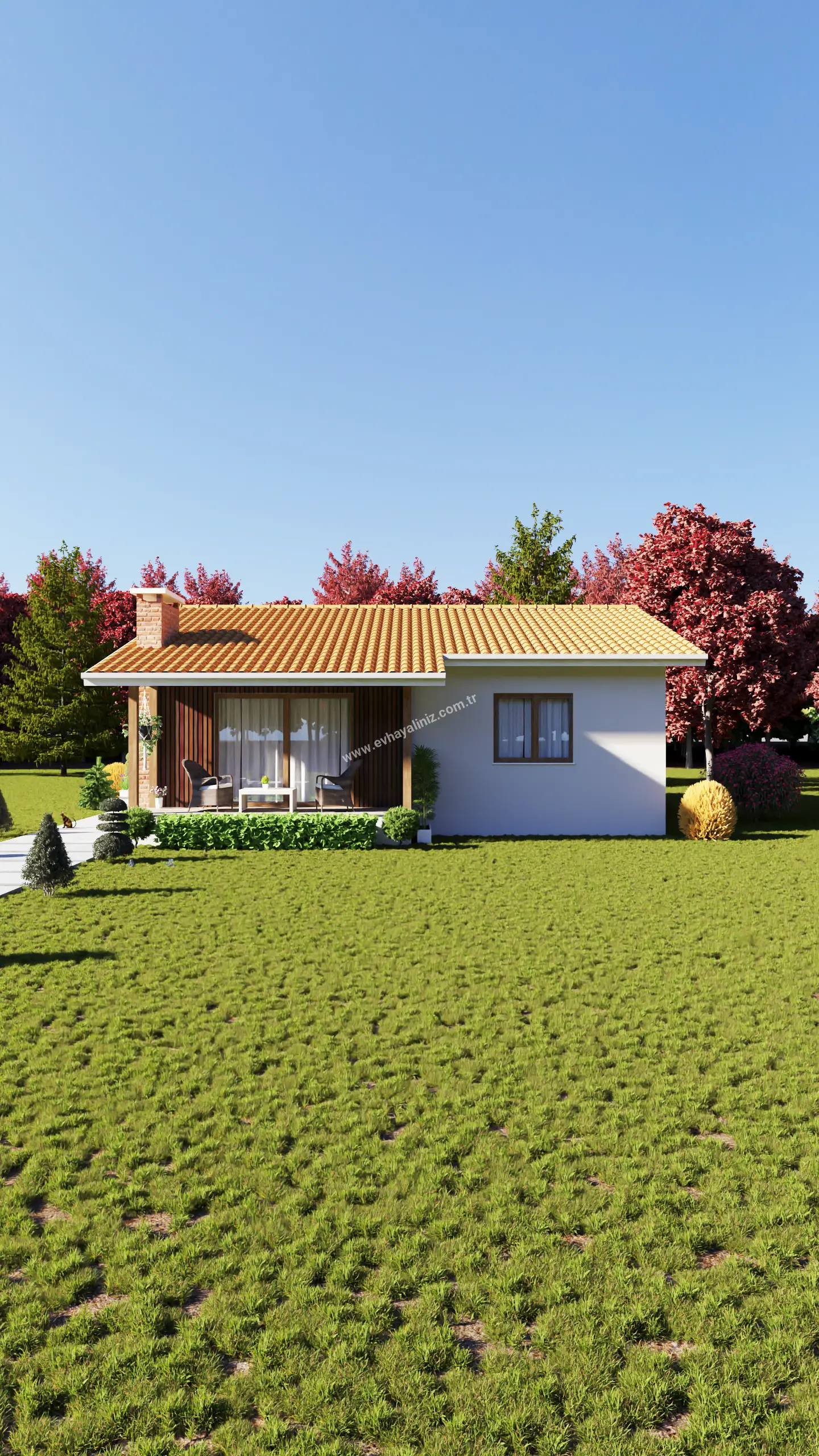 2+1 Müstakil Ev Planı